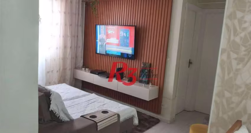 Apartamento com 2 dormitórios à venda, 70 m² por r$ 220.000,00 - saboó - santos/sp