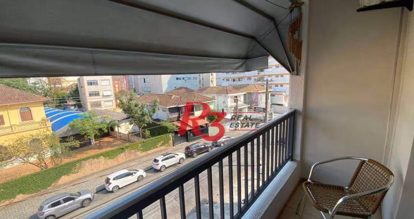 Apartamento com 3 dormitórios à venda, 163 m² por R$ 998.000,00 - Boqueirão - Santos/SP