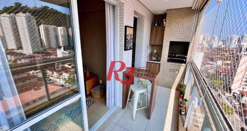Apartamento com 2 dormitórios à venda, 85 m² por R$ 920.000,00 - Marapé - Santos/SP