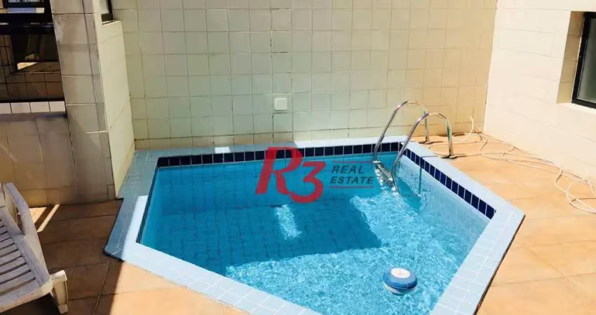 Cobertura com 3 dormitórios à venda, 200 m² por R$ 1.490.000,00 - Gonzaga - Santos/SP