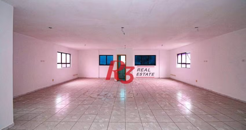 Sala para alugar, 115 m² por R$ 4.400,02/mês - Vila Mathias - Santos/SP