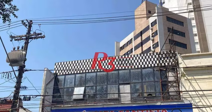 Sala para alugar, 182 m² por r$ 5.470,00/mês - vila matias - santos/sp