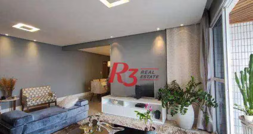 Apartamento à venda, 180 m² por r$ 2.450.000,00 - aparecida - santos/sp