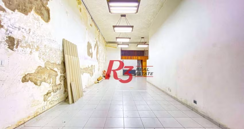 Salão para alugar, 70 m² - Centro - Santos/SP