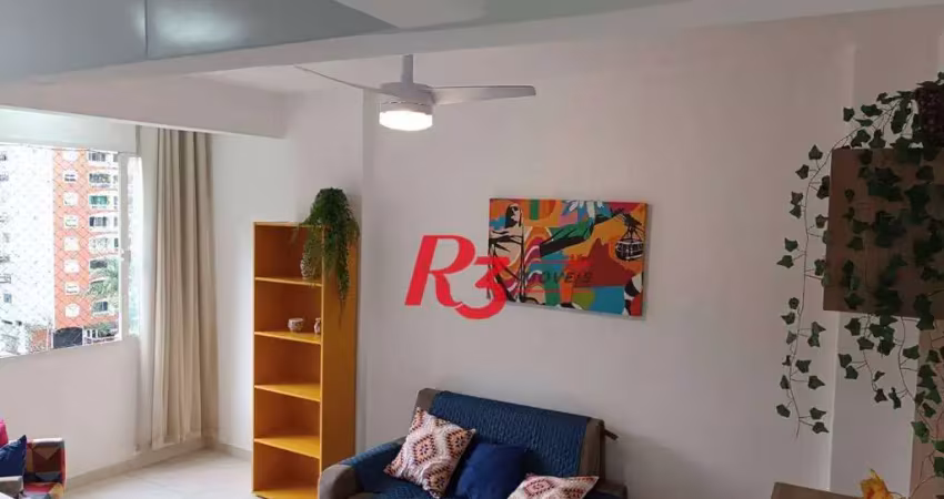 Apartamento com 1 dormitório para alugar, 50 m² por r$ 3.000,02/mês - itararé - são vicente/sp