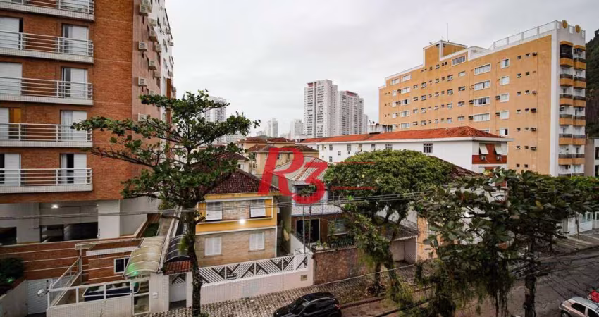 Apartamento com 2 dormitórios para alugar, 74 m² por R$ 3.000,02/mês - Campo Grande - Santos/SP