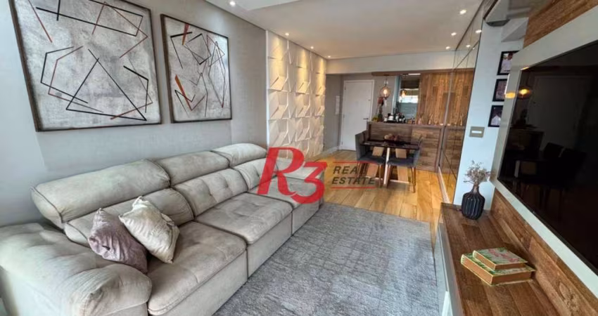 Apartamento, 84 m² - venda por R$ 1.050.000,00 ou aluguel por R$ 9.000,00/mês - Vila Belmiro - Santos/SP