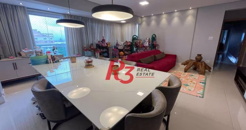 Apartamento à venda, 157 m² por R$ 2.120.000,00 - Embaré - Santos/SP