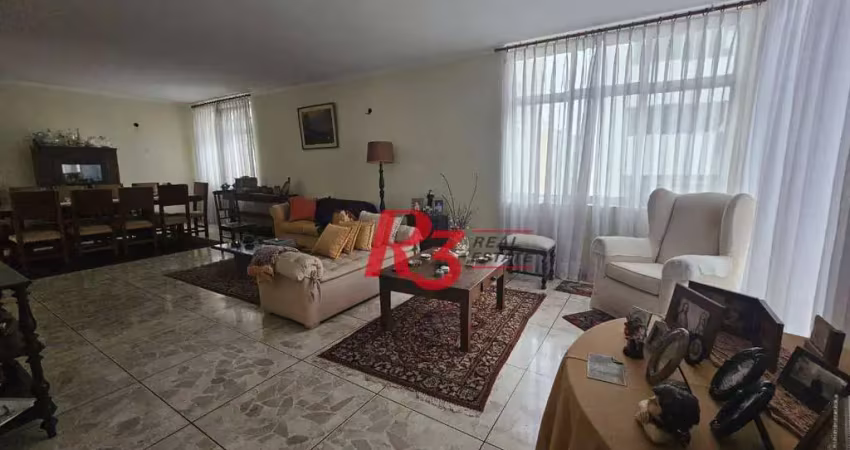 Apartamento á venda 3 quartos 190m² mobiliado 1vg na praia do gonzaga.