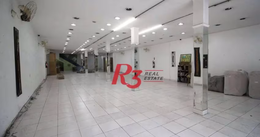 Loja para alugar, 720 m² por r$ 16.000,00/mês - centro - santos/sp
