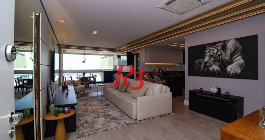 Apartamento à venda, 91 m² por r$ 2.650.000,00 - aparecida - santos/sp