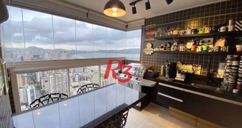 Apartamento Duplex com 3 dormitórios à venda, 125 m² por R$ 2.100.000,00 - Pompéia - Santos/SP