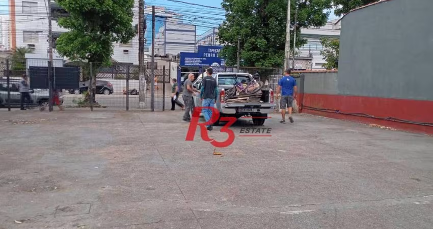 Terreno para alugar, 480 m² por R$ 8.000,00/mês - Aparecida - Santos/SP