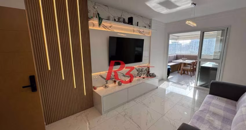 Apartamento com 3 dormitórios à venda, 81 m² por R$ 1.199.000,00 - Boqueirão - Santos/SP