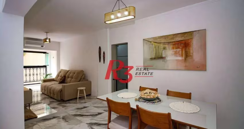 Apartamento com 2 dormitórios, 128 m² - venda por R$ 750.000,00 ou aluguel por R$ 6.500,00/mês - Campo Grande - Santos/SP