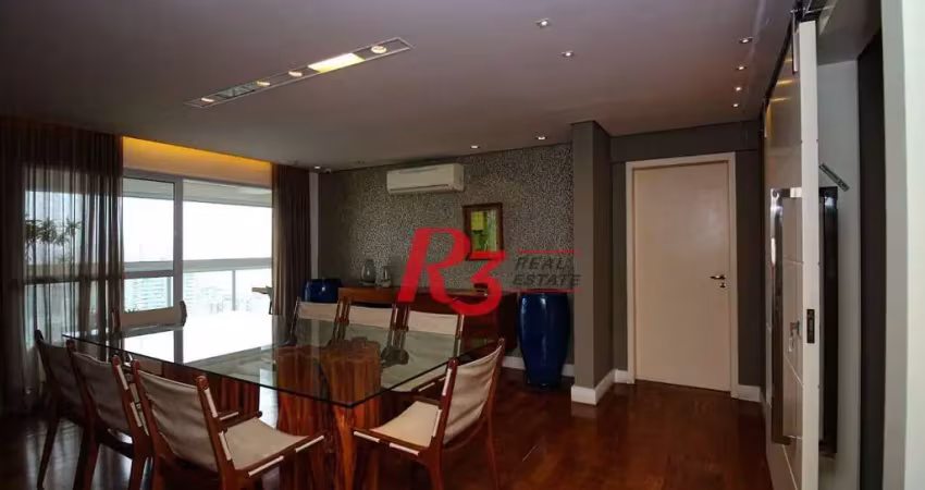 Apartamento à venda, 204 m² por r$ 3.720.000,00 - embaré - santos/sp