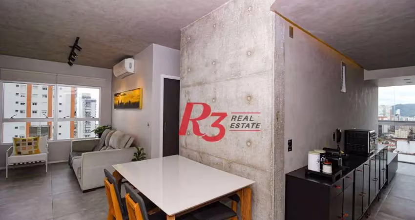 Apartamento à venda, 72 m² por r$ 980.000,00 - embaré - santos/sp