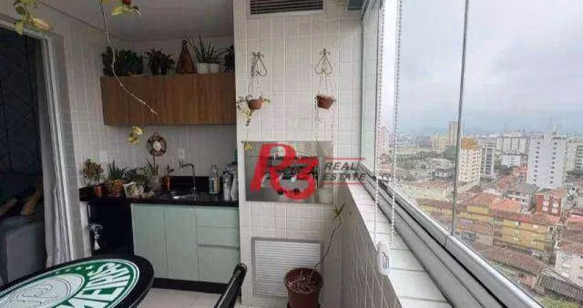 Apartamento com 3 dormitórios à venda, 85 m² por R$ 1.325.000,00 - Boqueirão - Santos/SP