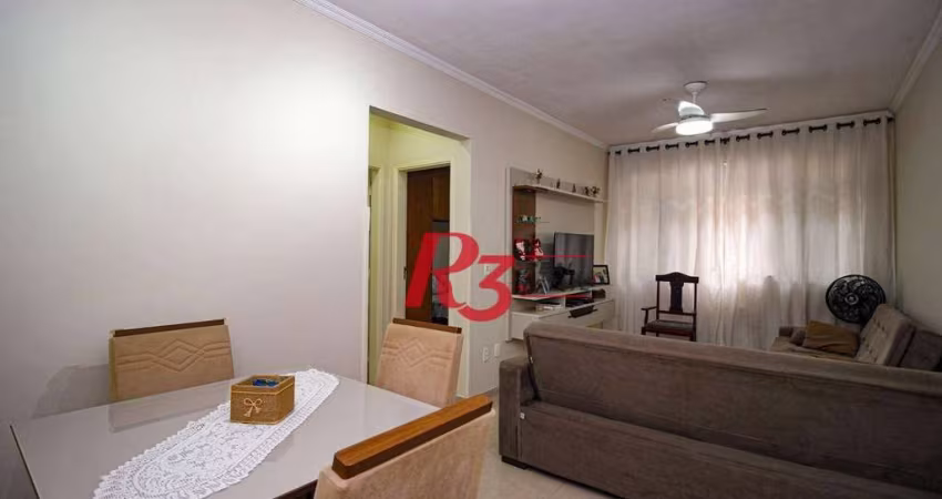 Apartamento com 1 dormitório para alugar, 55 m² por R$ 3.200,02/mês - Pompéia - Santos/SP