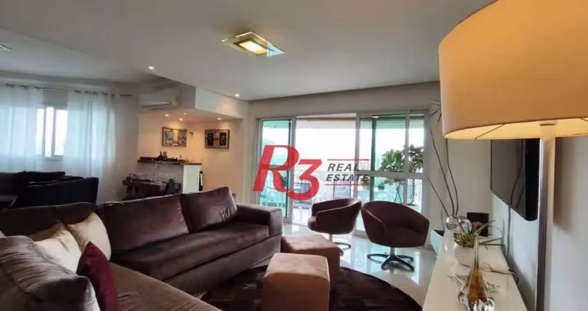 R3 real estate vende! apartamento andar alto com vista mar 3 dormitórios à venda, 199 m² por r$ 2.765.000 - ponta da praia - santos/sp