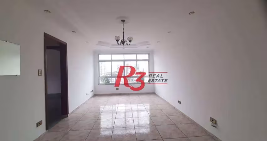 Apartamento com 2 dormitórios, 104 m² - venda por r$ 650.000,00 ou aluguel por r$ 5.600,00/mês - embaré - santos/sp