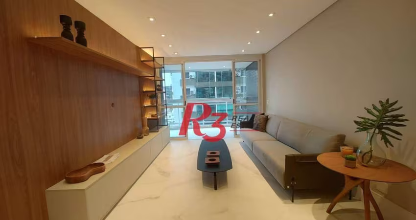 Apartamento com 3 dormitórios à venda, 160 m² por R$ 1.890.000,00 - Pompéia - Santos/SP