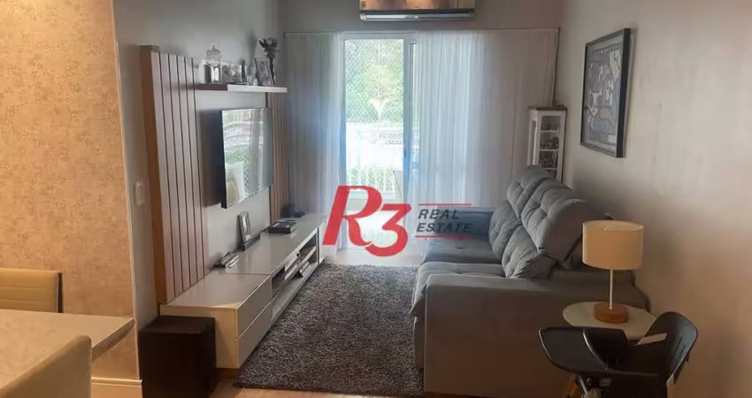 Apartamento com 3 quartos à venda, 84 m² por r$ 745.000 - marapé - santos/sp