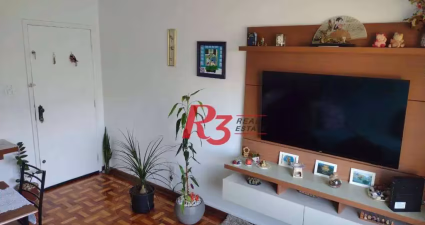 Apartamento com 2 dormitórios à venda, 78 m² por r$ 340.000,00 - campo grande - santos/sp