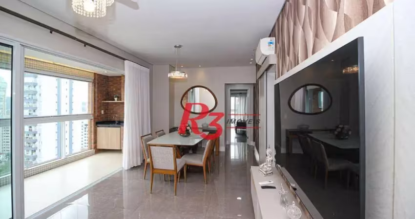 Apartamento com 3 dormitórios à venda, 141 m² por R$ 2.279.000,00 - Embaré - Santos/SP