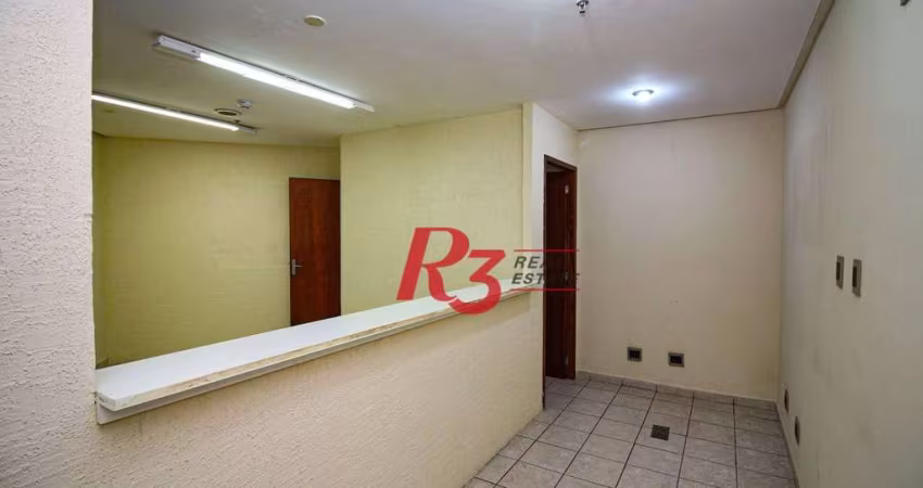 Sala para alugar, 54 m² por R$ 2.800,02/mês - Vila Nova - Santos/SP