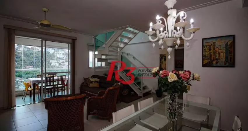 Cobertura para alugar, 123 m² por R$ 8.500,00/mês - José Menino - Santos/SP
