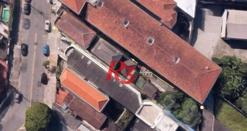 Terreno à venda, 539 m² por R$ 1.650.000,00 - Macuco - Santos/SP