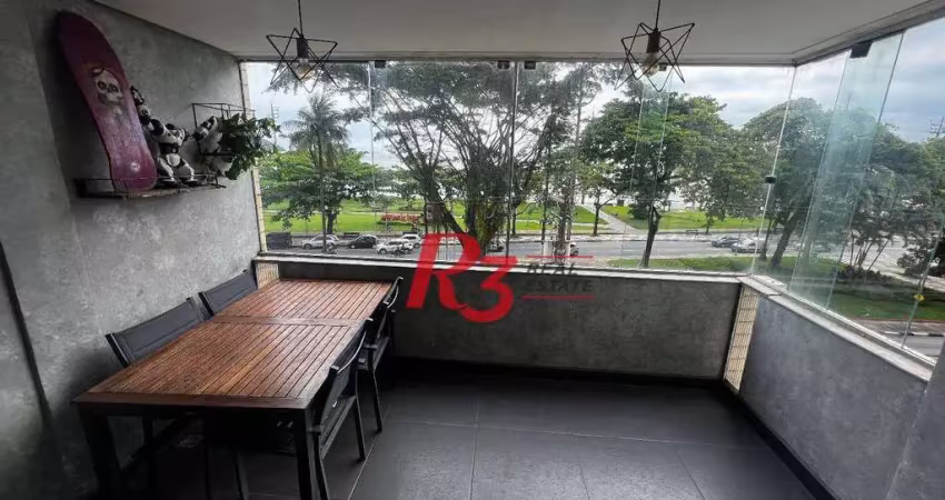 Apartamento com 4 dormitórios à venda, 130 m² por r$ 2.400.000,00 - embaré - santos/sp
