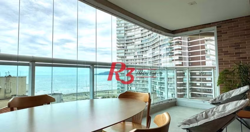 Encantador apto. frontal ao mar no Estanconfor Santos! 2 quartos, 100% reformado,  moderno, em localização espetacular em Santos!!