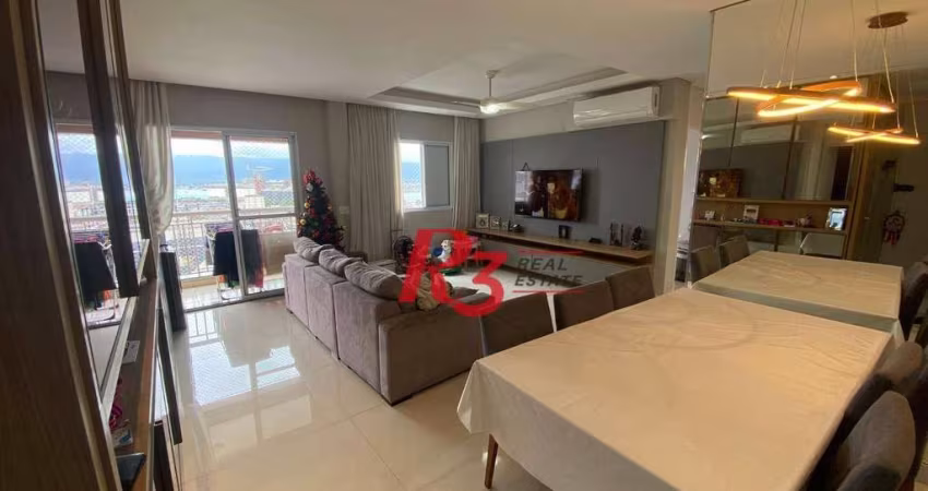 Apartamento com 2 dormitórios à venda, 82 m² por R$ 725.000,00 - Estuário - Santos/SP