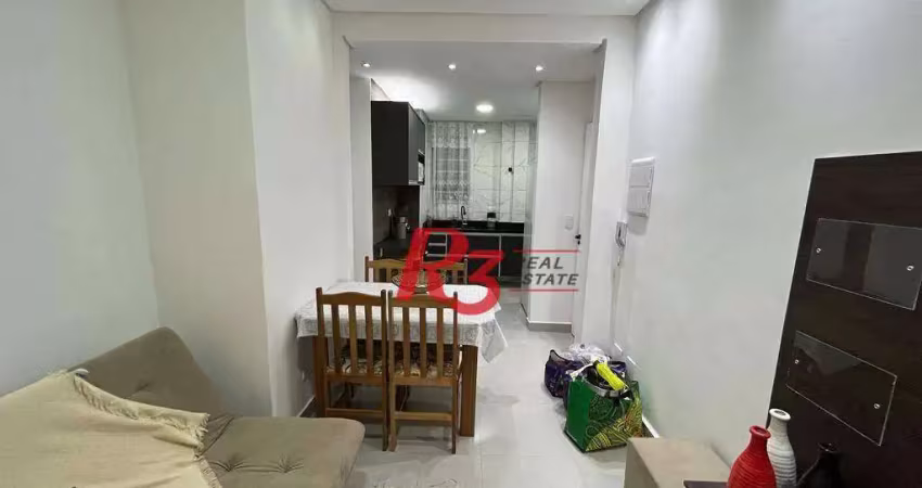 Apartamento com 2 dormitórios à venda, 60 m² por r$ 300.000,00 - centro - são vicente/sp