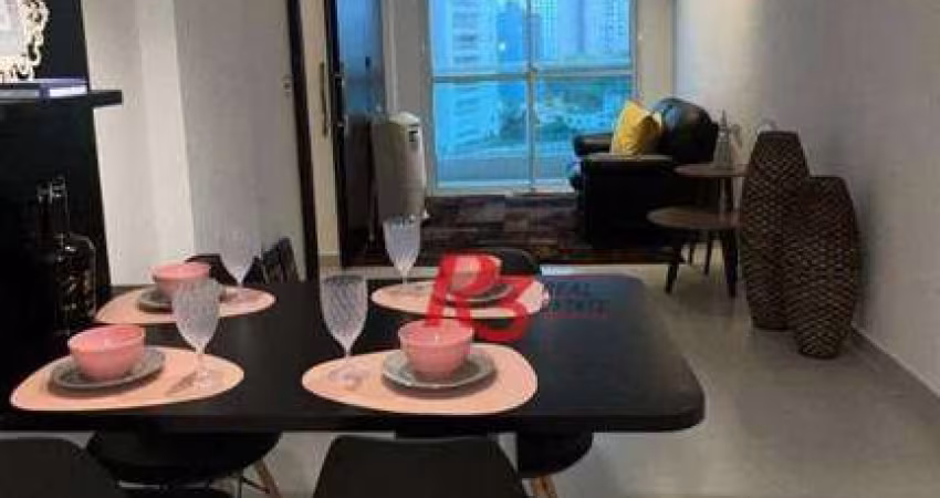 Apartamento com 2 dormitórios, 68 m² - venda por R$ 687.000,00 ou aluguel por R$ 4.500,00/mês - Marapé - Santos/SP
