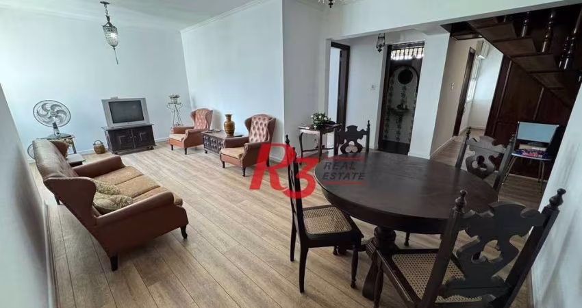 Apartamento Duplex para alugar, 179 m² por R$ 6.832,00/mês - Gonzaga - Santos/SP