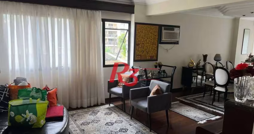 Apartamento com 3 dormitórios à venda, 228 m² por r$ 1.400.000,00 - boqueirão - santos/sp