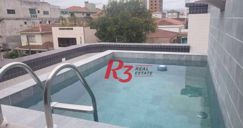 SOBREPOSTA DUPLEX SUPERIOR NOVINHA!  CASA 1 -À VENDA, 155 m² por R$ 1.175.000 - Embaré - Santos/SP