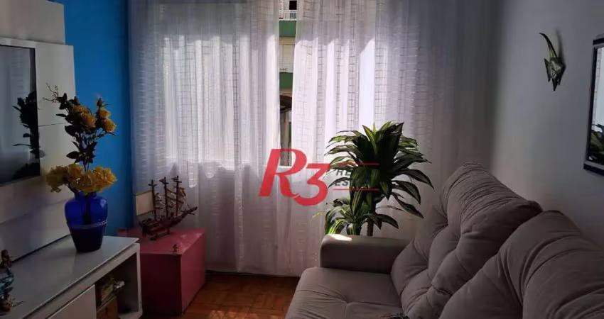 Apartamento com 1 dormitório à venda, 37 m² por r$ 345.000,00 - embaré - santos/sp