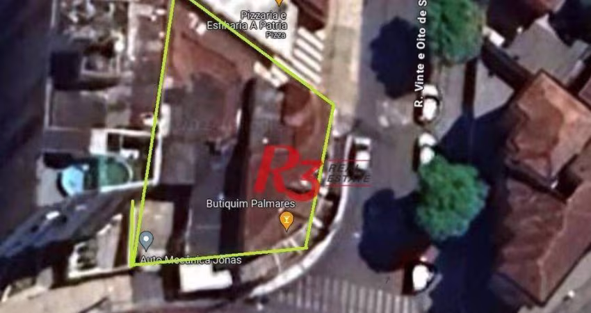 Terreno à venda, 460 m² por R$ 3.150.000,00 - Macuco - Santos/SP