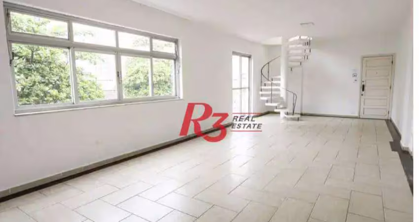 Apartamento Duplex com 5 Quartos à venda, 208 m² por R$ 960.000 - Embaré - Santos/SP