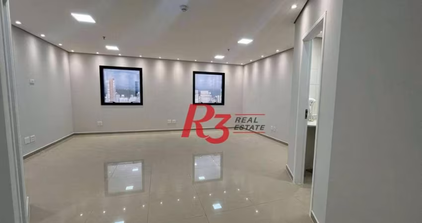 Sala, 50 m² - venda por R$ 350.000,00 ou aluguel por R$ 4.200,00/mês - Boqueirão - Santos/SP