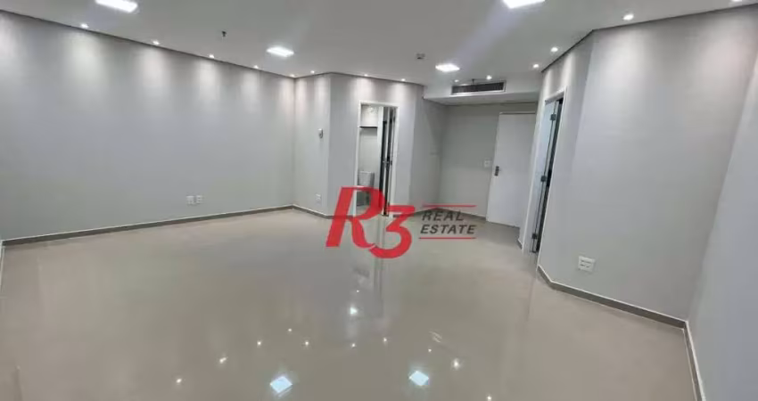 Sala, 50 m² - venda por r$ 350.000,00 ou aluguel por r$ 4.200,00/mês - boqueirão - santos/sp