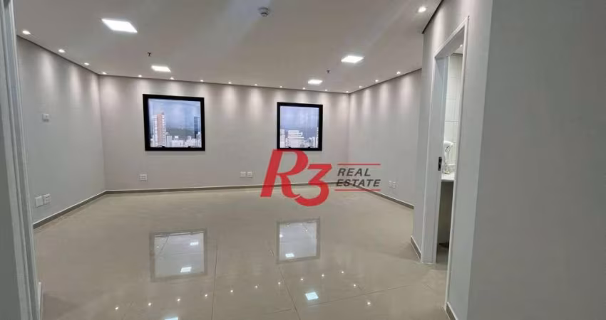 Sala, 50 m² - venda por R$ 350.000,00 ou aluguel por R$ 4.200,00/mês - Boqueirão - Santos/SP