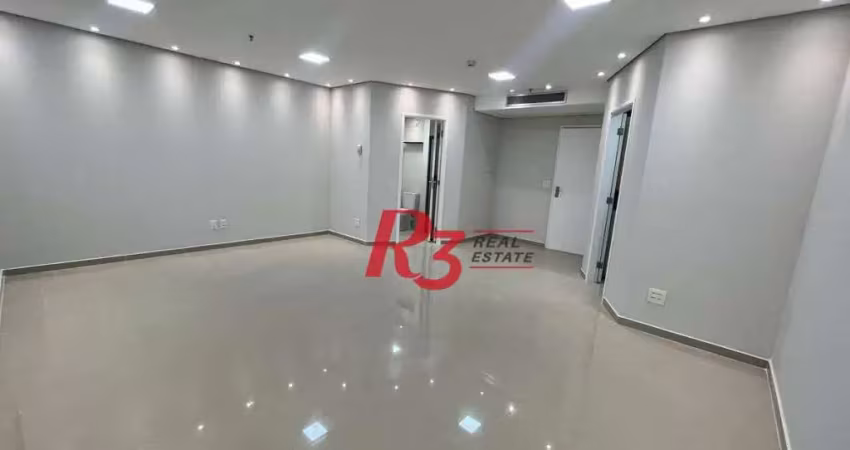 Sala, 50 m² - venda por r$ 350.000,00 ou aluguel por r$ 4.200,00/mês - boqueirão - santos/sp