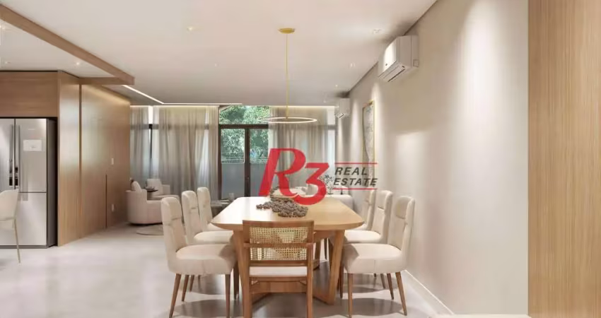 Apartamento à venda, 270 m² por r$ 2.950.000,00 - boqueirão - santos/sp