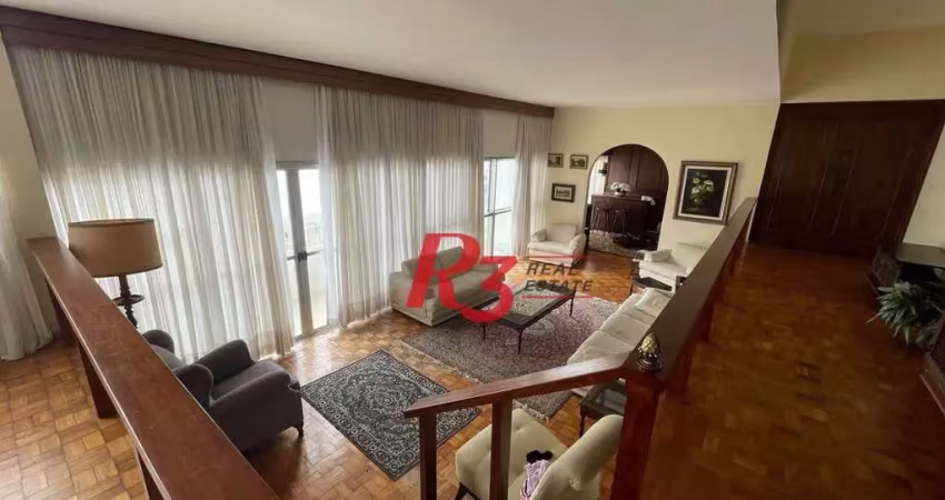 Apartamento com 4 dormitórios à venda, 235 m² por r$ 1.400.000,00 - ilha porchat - são vicente/sp