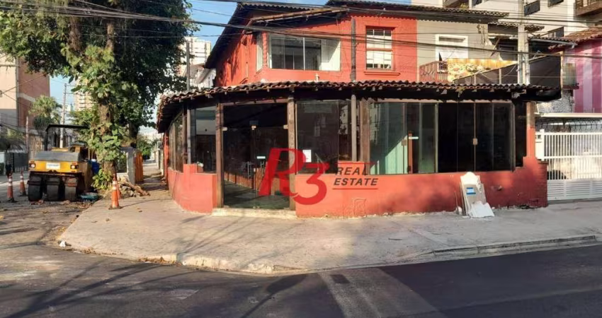 Loja à venda, 340 m² por R$ 1.600.000,00 - Campo Grande - Santos/SP